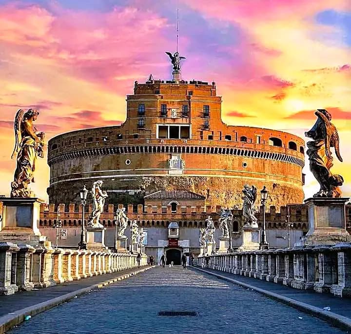 Castel Sant'Angelo on the Tiber in Rome during the italy strikes september 2026