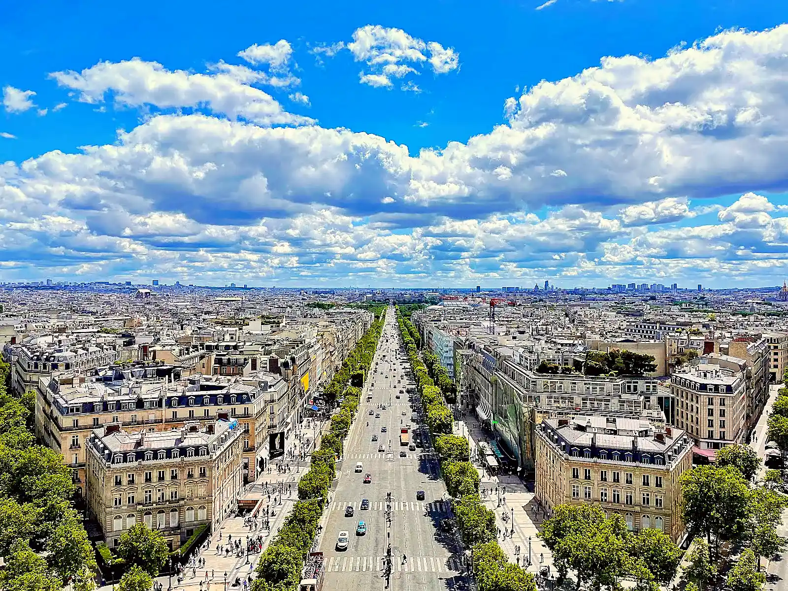 Champs-Elysees in Paris ahead of the september 29 national strike day