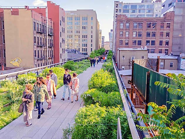 The High Line in New York during the shoulder season fare window in September and October