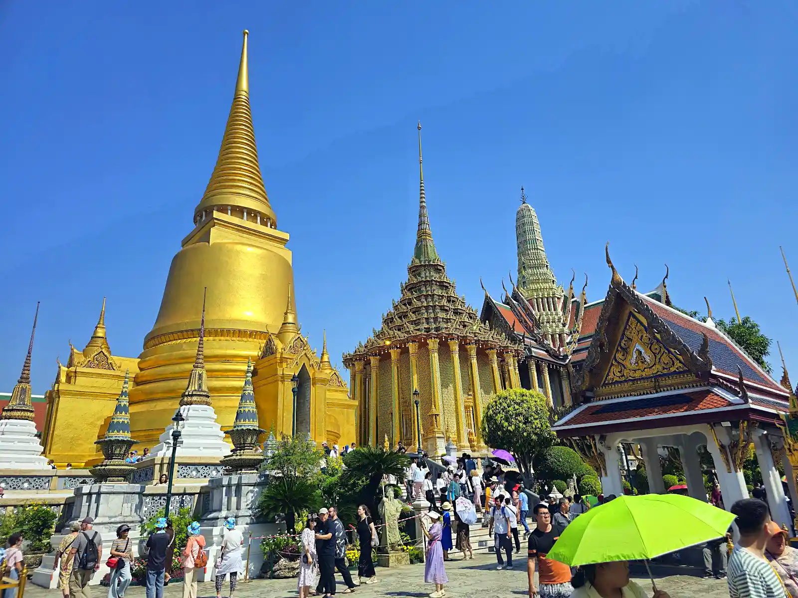 Wat Phra Kaew temple complex in Bangkok, a common first stop for travellers entering Thailand visa-free