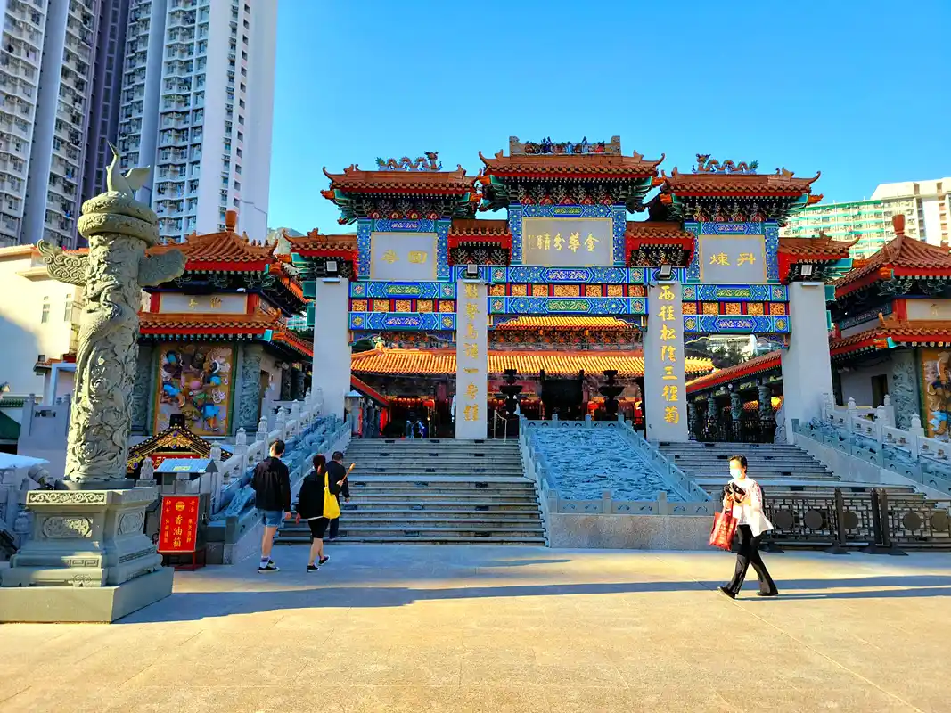 Incense smoke rising at Wong Tai Sin Temple, where Hong Kongers still come to pray daily