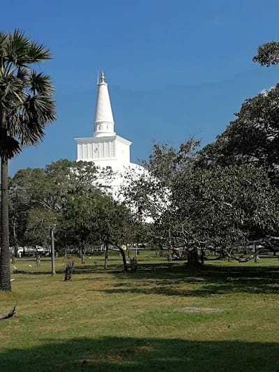 ancient stupa in Anuradhapura, a common stop when building out a Sri Lanka itinerary