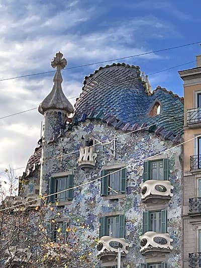 Casa Batllo facade in Barcelona, unaffected by the El Prat ground handling strike