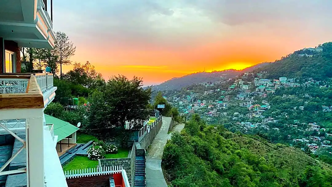 Dharamshala hillside town in Himachal, a low-altitude route that has stayed open this monsoon