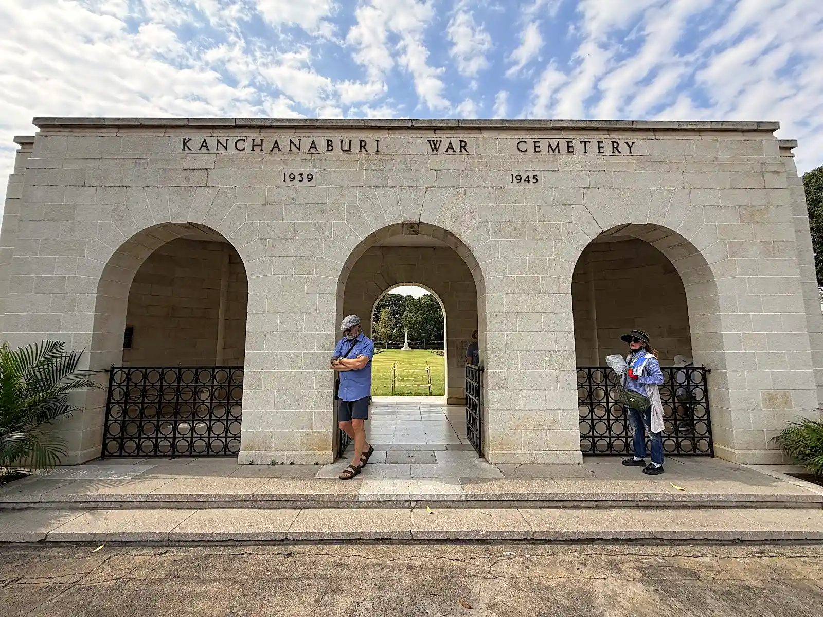 war cemetery grounds in Kanchanaburi, an offbeat Thailand site with real wartime history
