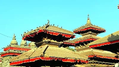 traveller walking through Kathmandu Durbar Square while planning a nepal itinerary