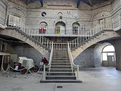 Historic stone walls of Kingston Penitentiary, a former maximum-security prison now open for tours