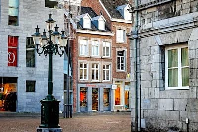 Maastricht's historic centre, a Dutch destination reachable mainly by the skeleton rail service during the strike