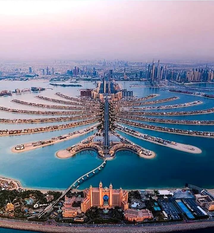 Palm Jumeirah coastline in Dubai, relevant to dubai flight cancellations 2026 concerns