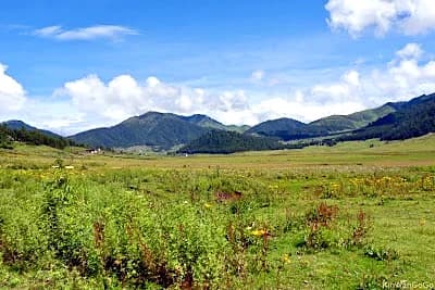 Wide glacial Phobjikha Valley, a black-necked crane habitat in offbeat Bhutan beyond Tiger's Nest