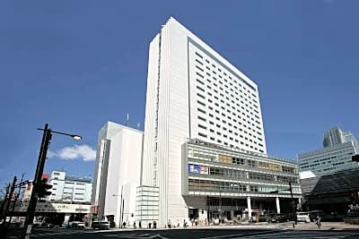 Hotel building in Akihabara, Tokyo's electronics shopping district, near tax-free stores