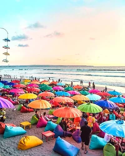 Seminyak beach in Bali, the original destination Siargao is pitched as a dupe for
