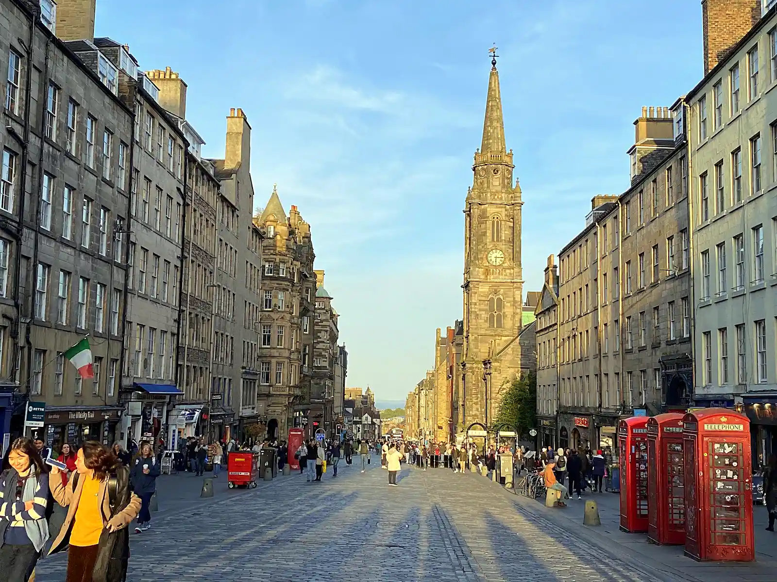 The Royal Mile in Edinburgh's Old Town, the walkable centre of the first three days of a scotland itinerary